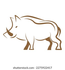 Wild Boar logo icon design illustration