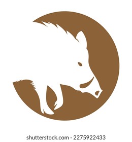 Wild Boar logo icon design illustration