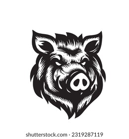 Logo-Abbildung von Wildschweinen von vorne