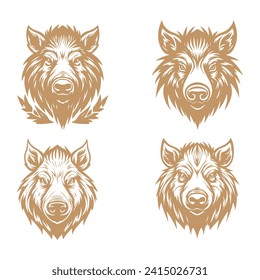 Wild Boar Logo set design