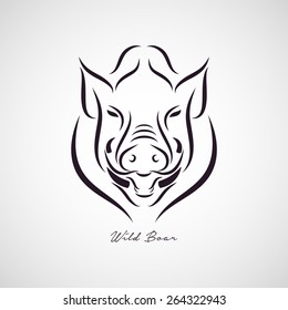 Wild boar logo vector