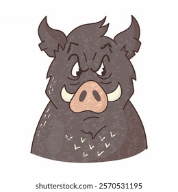 wild boar looks suspiciously, phone sticker