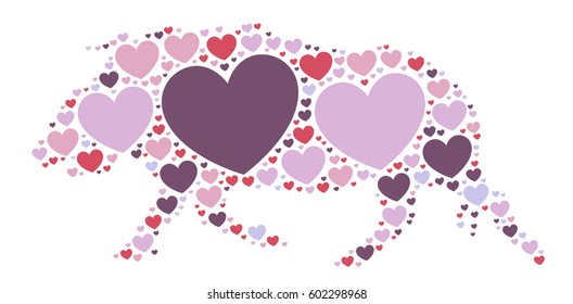 Wild boar shape vector design illustration
