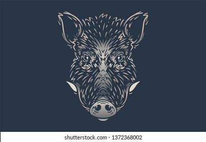 Wild Boar Vector Illustration