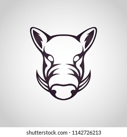 wild boar vector logo icon illustration