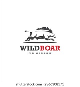 Design-Vektorbild des Wildschwein-Warthos-Logos