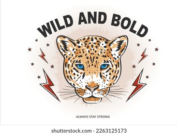 wild bold tiger vector hand drawn