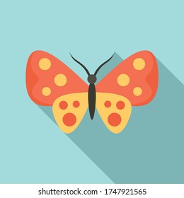 Wild butterfly icon. Flat illustration of wild butterfly vector icon for web design