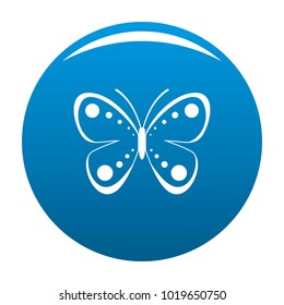 Wild butterfly icon vector blue circle isolated on white background 