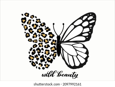 wild butterfly vector design hand drawn