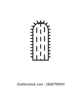 Wild cactus icon design. isolated on white background