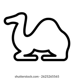 Ícone de camelo selvagem. Contornar o ícone de vetor de camelo selvagem para web design isolado no fundo branco
