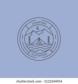 wild camping adventure logo vector symbol illustration design
