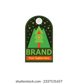 Wild camping logo 2. Simple, unique, modern.
