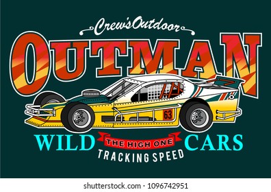 wild car,vector illustration