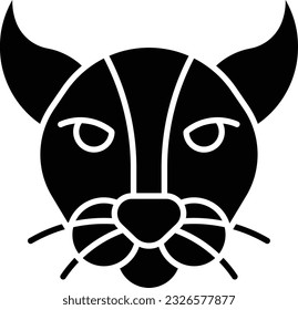 wild cat cat black cat meow pet Glyph