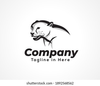 wild cat, cheetah, tiger drawing art half body logo, symbol design inspiration