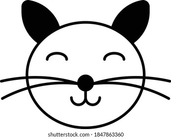 Wild Cat Face Concept Vector Icon Design, Animal Rescue and Shelter Symbol on White Background