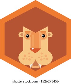 wild cat face isolated icon vector illustration design