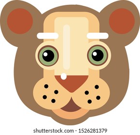 wild cat face isolated icon vector illustration design