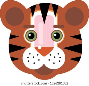 wild cat face isolated icon vector illustration design