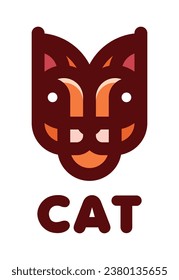 wild cat filled outline logo