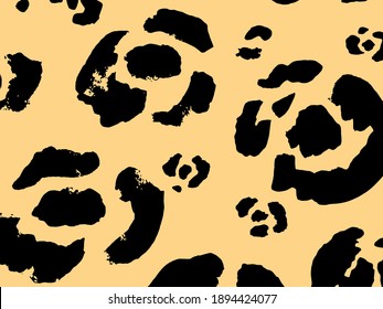 Wild Cat Fur Background. Jungle Exotic Textile. Animal Fur Skin Background. Realistic Vector Leopard Skin. Colorful Pattern. Fashion Gepard Artwork. Luxury Camouflage. Safari Trendy Ornament.