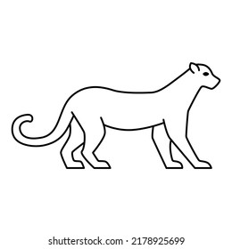 Wild Cat Icon Vector Design Template.