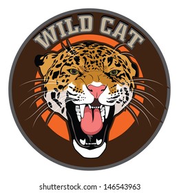 wild cat leopard vector mascot