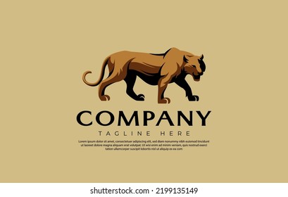 Wild cat logo design inspiration. Big cat, Jaguar, cheetah, leopard, panther, icon vector template