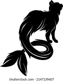 Wild cat logo. Sketches are suitable for tattoos