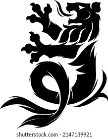 Wild cat logo. Sketches are suitable for tattoos