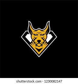 wild cat mascot logo design. Eps10 vector illustration.