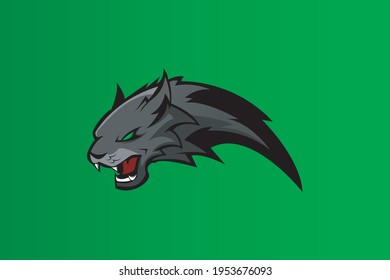 WILD CAT MASCOT LOGO VECTOR ILLUSTRATION