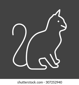 Wild cat, pussy cat icon vector image. Can also be used for Animals and Insects. Suitable for mobile apps, web apps and print media.