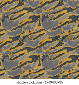 Wild Cat Texture Seamless Pattern. Tiger Stripes. Safari Vector Print. Stripes Texture.