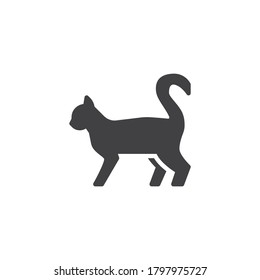 Wild cat vector icon. filled flat sign for mobile concept and web design. Cougar animal glyph icon. Symbol, logo illustration. Vector graphics