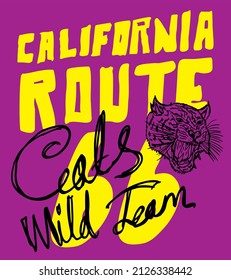 Wild Cats graphic design vector art