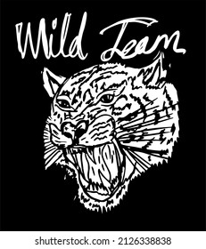 Wild Cats graphic design vector art