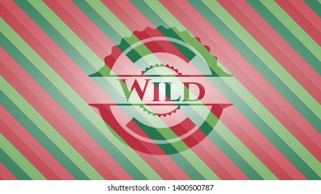 Wild christmas style emblem. Vector Illustration. Detailed.