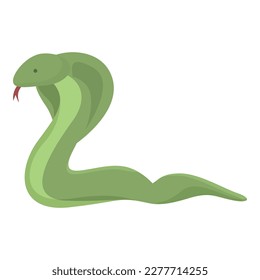 Wild cobra icon cartoon vector. Nature viper. Angry art