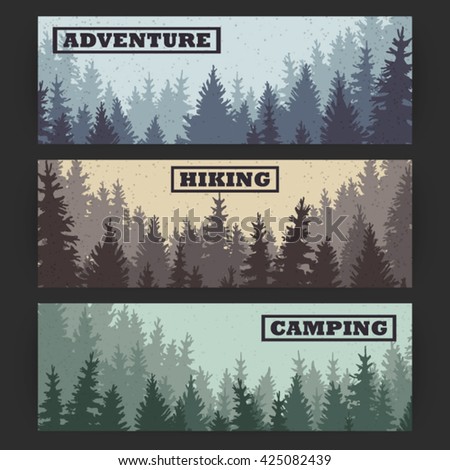 wild coniferous forest banners