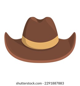 Wild cowboy hat icon cartoon vector. Rodeo element. Costume design