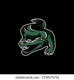 Wild Crocodile Logo Vector Icon Illustration