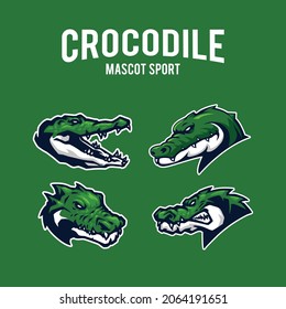 wild crocodile template logo design