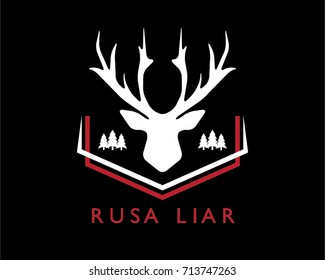 wild dear retro badge two color