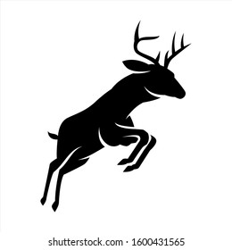 wild deer animal vector silhouette