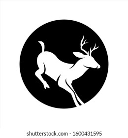 wild deer animal vector silhouette