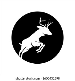wild deer animal vector silhouette