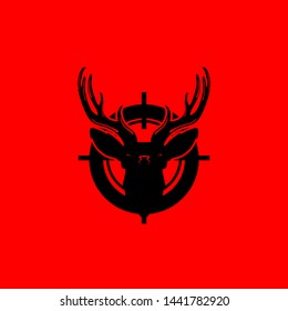 Wild Deer Antler Whitetail Vintage Logo Template